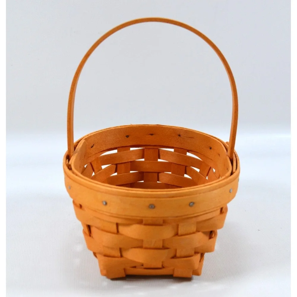 Longaberger 1999 Small Oval Basket‎ w/ Single Stationary Handle 6